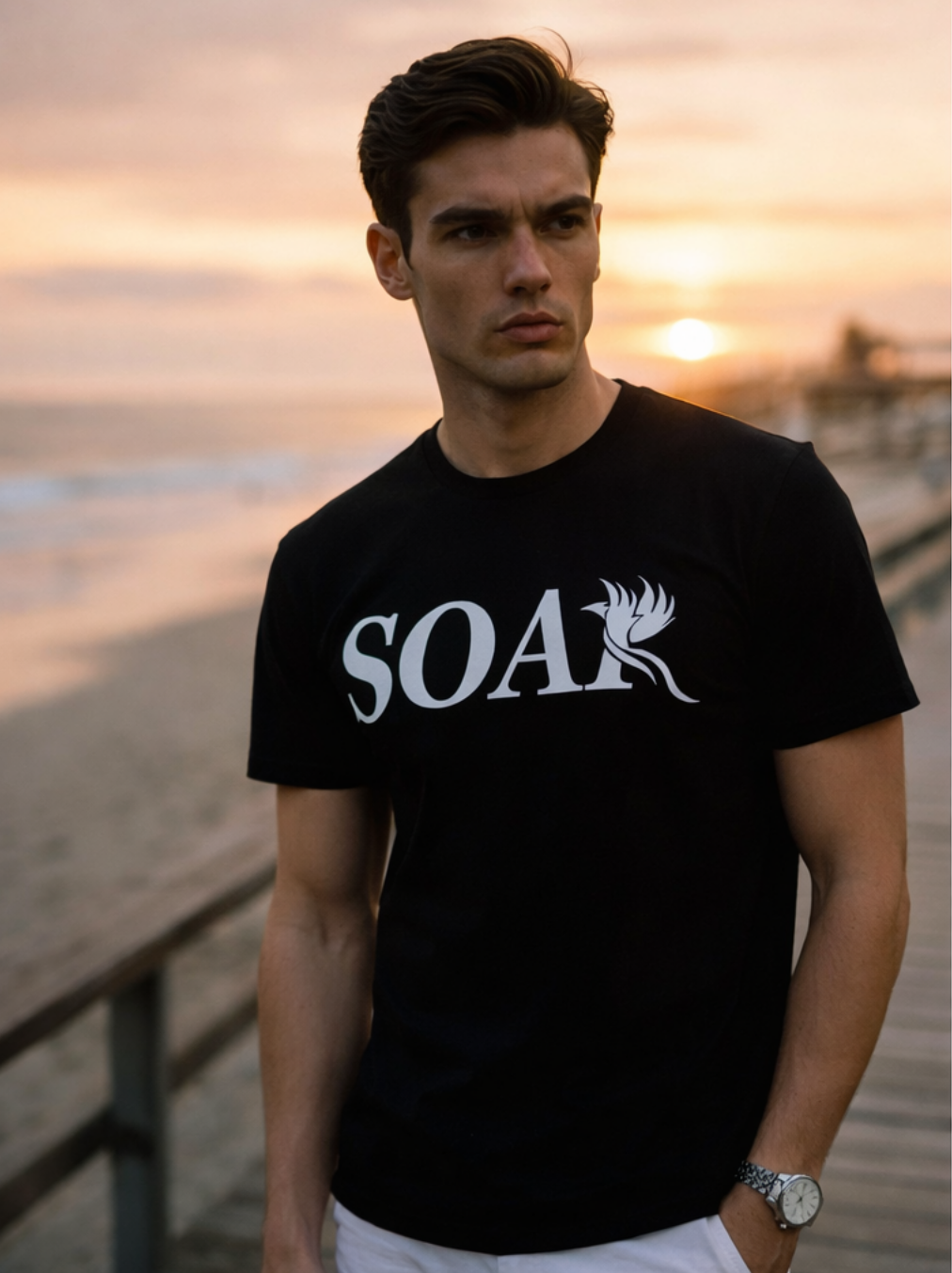 Unisex Soar Essential T-Shirt black premium streetwear tee