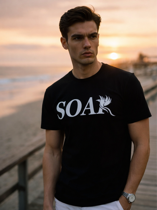Unisex Soar Essential T-Shirt black premium streetwear tee